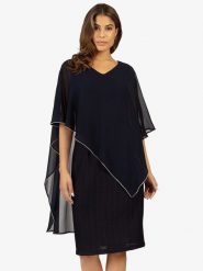 APART Sukienka w kolorze granatowym rozmiar: 36. Niebieskie sukienki damskie Apart, na co dzień, bez wzorów, bez kołnierzyka, bez ramiączek, midi, proste. Za 187.99 zł.