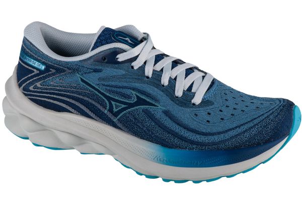Damskie buty do biegania Mizuno Wave Skyrise Wos. Niebieskie obuwie do biegania damskie Mizuno, mizuno wave. Za 349.99 zł.