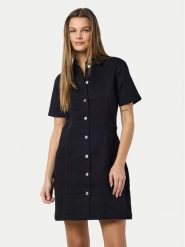 Noisy May Sukienka jeansowa Nisa 27032980 Czarny Slim Fit. Czarne sukienki damskie Noisy may, xs, bez wzorów, z bawełny, bez kołnierzyka, bez ramiączek. Za 109.99 zł.