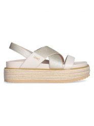 Liu Jo Sandały w kolorze kremowo-beżowym rozmiar: 38. Brązowe sandały damskie Liu Jo, bez wzorów, bez obcasa, na platformie. Za 260.96 zł.