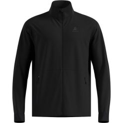 Kurtka przeciwwiatrowa Odlo Jacket ESSENTIAL WARM. Czarne kurtki męskie Odlo, bez wzorów, sportowe, bez kaptura. Za 539.99 zł.