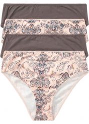 "Figi ""maxi"" (4 pary)". Czerwone figi damskie bonprix, bez wzorów. Za 63.96 zł.