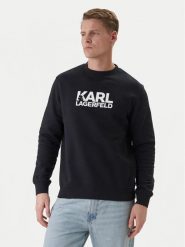 KARL LAGERFELD Bluza 705780 562917 Granatowy Regular Fit. Niebieskie bluzy bez kaptura męskie Karl Lagerfeld, m, z bawełny. Za 419.99 zł.