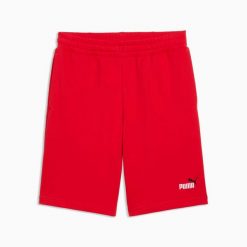 Spodenki męskie Puma ESS 2 COLOR NO.1 LOGO 10" TR czerwone r L. Czerwone szorty męskie Puma, bez wzorów, z bawełny, eleganckie. Za 92.08 zł.