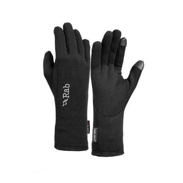 Rękawiczki trekkingowe męskie Rab Power Stretch Contact. Czarne rękawiczki męskie RAB, bez wzorów. Za 139.99 zł.