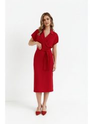 Stylove Sukienka w kolorze czerwonym rozmiar: M. Czerwone sukienki damskie Stylove, m, bez wzorów, bez kołnierzyka, bez ramiączek, midi. Za 281.10 zł.
