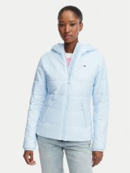 Tommy Jeans Kurtka przejściowa DW0DW20959 Niebieski jasny Slim Fit. Niebieskie kurtki damskie Tommy Jeans, m, bez wzorów, z jeansu, bez kaptura. Za 649.99 zł.