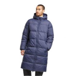 Długa kurtka puchowa Urban Classics. Niebieskie kurtki męskie Urban Classics, na zimę, m, bez wzorów, z puchu, bez kaptura. Za 359.00 zł.