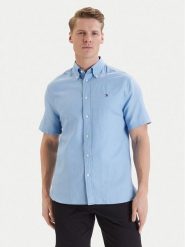 Tommy Hilfiger Koszula MW0MW42450 Niebieski Regular Fit. Niebieskie koszule męskie Tommy Hilfiger, l, bez wzorów, z bawełny, bez kołnierzyka, bez ramiączek. Za 369.99 zł.