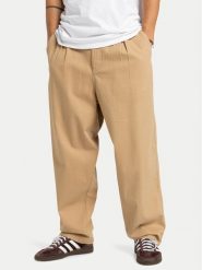 Quiksilver Spodnie cargo Urban Chill EQYNP03327 Beżowy Oversize. Brązowe spodnie materiałowe męskie Quiksilver, bez wzorów, z bawełny. Za 369.99 zł.