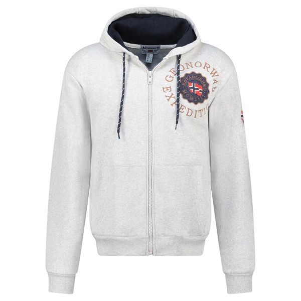 Bluza Geographical Norway GEGANTO BLENDED GREY DB MEN 100 mieszana szarość. Szare bluzy bez kaptura męskie Geographical Norway, z bawełny. Za 169.00 zł.