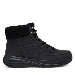 Trapery Skechers. Czarne trapery damskie Skechers, bez obcasa. Za 429.99 zł.