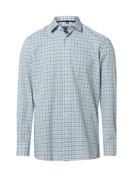 Finshley & Harding koszula biznesowa - Easy Care Mężczyźni Modern Fit Bawełna niebieski|zielony, 41. Niebieskie koszule męskie Finshley & Harding, m, bez wzorów, z bawełny, bez kołnierzyka, bez ramiączek. Za 99.95 zł.