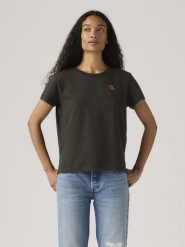 Levi's Koszulka w kolorze antracytowym rozmiar: M. Czarne bluzki damskie Levi's, m, bez wzorów, z bawełny, bez kołnierzyka. Za 75.34 zł.