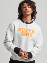 Superdry Bluza w kolorze szarym rozmiar: XXL. Szare bluzy bez kaptura męskie Superdry., xxl, z bawełny. Za 131.74 zł.