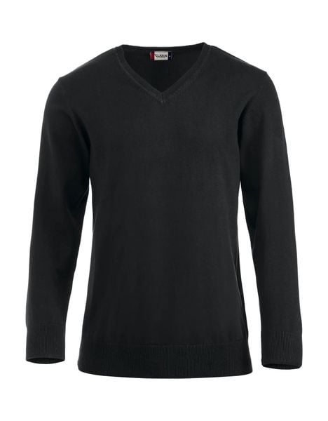 Clique Sweter V‑neck Aston 100% bawełna, czarny – black. Czarne swetry męskie CLIQUE, l, bez wzorów, z bawełny, bez kołnierzyka. Za 239.92 zł.