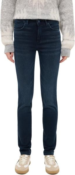 Damskie Spodnie Jeansowe Mustang Style Shelby Slim Denim Blue 1016909 5000 801. Niebieskie spodnie materiałowe damskie Mustang, bez wzorów, z denimu. Za 219.99 zł.