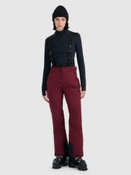 4F Spodnie narciarskie membrana 5000 damskie - czerwone L. Czerwone spodnie materiałowe damskie 4f, bez wzorów, z podwyższonym stanem. Za 299.99 zł.