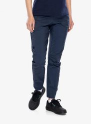 Spodnie rowerowe damskie Fjallraven Hoja Hybrid Trousers. Niebieskie spodnie materiałowe damskie Fjällräven, bez wzorów, z bawełny. Za 687.49 zł.