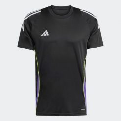 Koszulka piłkarska ADIDAS Tiro 24 treningowa. T-shirty damskie Adidas, m, bez wzorów, prążkowane, bez kołnierzyka. Za 109.99 zł.