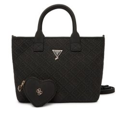 Torebka Guess. Czarne torebki klasyczne damskie Guess, z aplikacjami, bez dodatków. Za 299.99 zł.