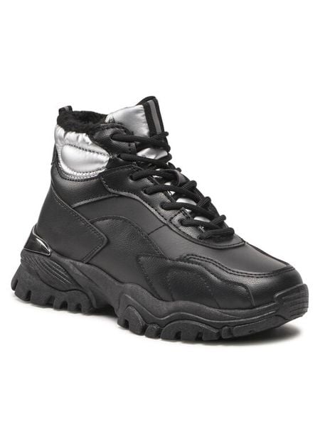 DeeZee Sneakersy TS5227K-12 Czarny. Czarne buty sportowe dziewczęce DeeZee, bez wzorów, ze skóry, bez zapięcia. Za 89.99 zł.