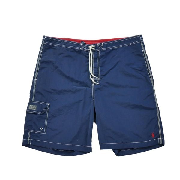 Second life - Męskie kąpielówki granatowe - Stan dobry. Niebieskie kąpielówki męskie Ralph Lauren, m, bez wzorów. Za 170.36 zł.