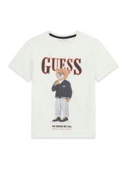 Guess T-Shirt L6GI09 K8HM4 Biały Regular Fit. Białe t-shirty chłopięce Guess, z aplikacjami, z bawełny, bez ramiączek. Za 119.99 zł.
