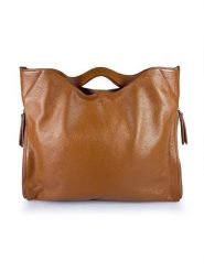 Florence Bags Skórzana torebka "Ge" w kolorze jasnobrązowym - 39 x 31 x 5 cm rozmiar: onesize. Brązowe torebki klasyczne damskie Florence Bags, bez wzorów, z materiału, bez dodatków. Za 382.99 zł.