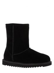NICEBAY Skórzane botki zimowe "Stour Waterproof" w kolorze czarnym rozmiar: 38. Czarne botki damskie Nicebay, na zimę, z materiału, bez obcasa, bez zapięcia. Za 245.38 zł.