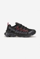 Czarno-Czerwone Płaskie Sznurowane Buty Sportowe Sneakersy z Ozdobnymi Paskami Nerades. Czarne buty sportowe na co dzień męskie Born2be, z bawełny, bez zapięcia. Za 129.99 zł.