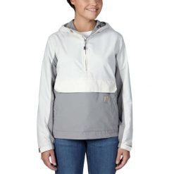 Kurtka damska przeciwdeszczowa Carhartt Anorak. Białe kurtki damskie Carhartt, xl, bez wzorów, bez kaptura. Za 454.00 zł.