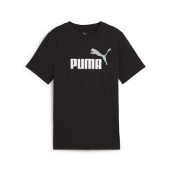 Młodzieżowa koszulka Essentials Colour z logo No.1 PUMA Black. Czarna bluzki damskie Puma, m, bez wzorów, z gumy, młodzieżowe, bez kołnierzyka, bez ramiączek. Za 79.00 zł.