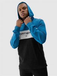 4F Bluza dresowa nierozpinana z kapturem męska - niebieska 3XL. Niebieskie bluzy z kapturem męskie 4f, m, z bawełny. W wyprzedaży za 139.99 zł.
