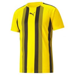 Koszulka Puma Team Liga Striped. Brązowe t-shirty sportowe męskie Puma, m, z poliesteru, bez ramiączek, do piłki nożnej. Za 125.00 zł.