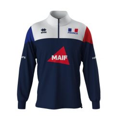 Kurtka z dresu France Blake 2023/24. Białe kurtki męskie ERREA, bez wzorów, z dresówki, eleganckie, bez kaptura. W wyprzedaży za 242.00 zł.