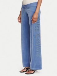Juicy Couture Spodnie dresowe Old Gothic JCWBJ226334 Niebieski Regular Fit. Niebieskie spodnie dresowe damskie Juicy Couture, m, bez wzorów, z dresówki. Za 379.99 zł.