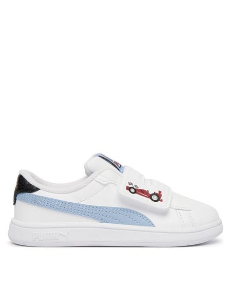 Puma Sneakersy Puma Smash 3.0 Racing Crew V 408386 01 Biały. Białe buty sportowe chłopięce Puma, ze skóry, bez zapięcia. Za 179.99 zł.