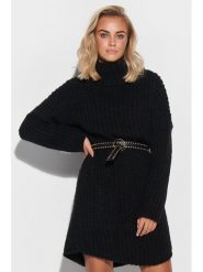 Makadamia Sweter w kolorze czarnym rozmiar: onesize. Czarne golfy damskie Makadamia, bez wzorów, z wełny, bez ramiączek. Za 79.21 zł.