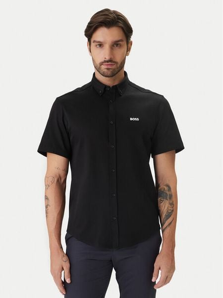 BOSS Koszula ST Motion 50555951 Czarny Regular Fit. Czarne koszule męskie Boss, m, bez wzorów, z bawełny, bez kołnierzyka, bez ramiączek. Za 549.99 zł.