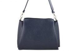 Kuferek skórzany BARBERINI'S granatowy 825-4. Niebieskie shopper bag damskie Barberinis, bez wzorów, ze skóry, małe, bez dodatków. Za 349.99 zł.