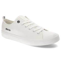 Białe Trampki Big Star Męskie Wygodne Buty. Białe trampki i tenisówki męskie Big Star, bez wzorów, z materiału, bez zapięcia. Za 129.00 zł.