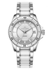 ALAIN ASTER Zegarek kwarcowy w kolorze srebrno-białym rozmiar: onesize. Szare, analogowe zegarki damskie ALAIN ASTER, ze stali. Za 1,130.99 zł.