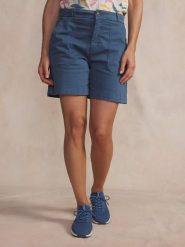 Damskie szorty bermudzkie TBS Sintaber. Niebieskie szorty damskie Tbs, bez wzorów, z bawełny, eleganckie. Za 255.50 zł.