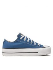Converse Trampki Chuck Taylor All Star Lift Platform Ox A08289C Granatowy. Niebieskie trampki i tenisówki damskie Converse, bez wzorów, z materiału. Za 259.99 zł.