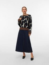 Vero Moda Sweter w kolorze brązowo-kremowo-czarnym rozmiar: S. Brązowe swetry klasyczne damskie Vero Moda, s, bez kołnierzyka. Za 109.95 zł.