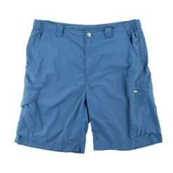 Second life - Spodenki męskie Columbia cargo W36 - Jak nowy. Niebieskie szorty męskie Columbia, bez wzorów, z materiału, sportowe. Za 85.16 zł.
