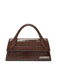 JACQUEMUS Torebka Le Chiquito Long 25E213BA004-4301 Brązowy. Brązowe torebki klasyczne damskie JACQUEMUS, bez wzorów, z lakierowanej skóry, lakierowane, bez dodatków. Za 3,189.00 zł.