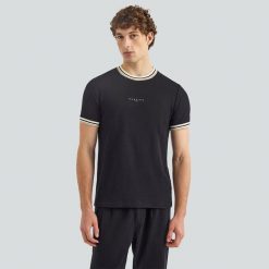 T-shirt męski Nautica Seaton. Czarne t-shirty męskie Nautica, m, bez wzorów, z bawełny, bez kołnierzyka. Za 199.00 zł.