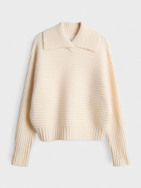 OPUS Sweter "Purika" w kolorze kremowym rozmiar: 38. Brązowe swetry klasyczne damskie Opus, prążkowane, bez kołnierzyka. Za 217.23 zł.